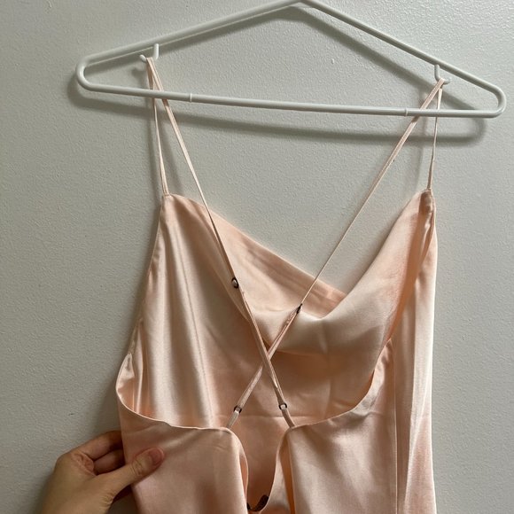 Abercrombie & Fitch Cowl Neck Satin Slip Dress M - Picture 9 of 12